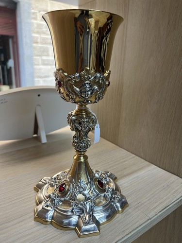 Calice argentato cesellato - cesellato, a