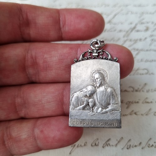 Pendentif médaille argent - médaille,