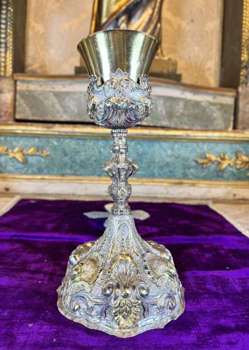 Grand calice argent et - en,