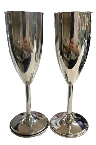 Coppia calici spumante argento - coppia,