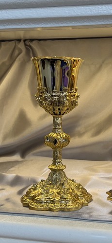 Calice argentato cesellato - calice,